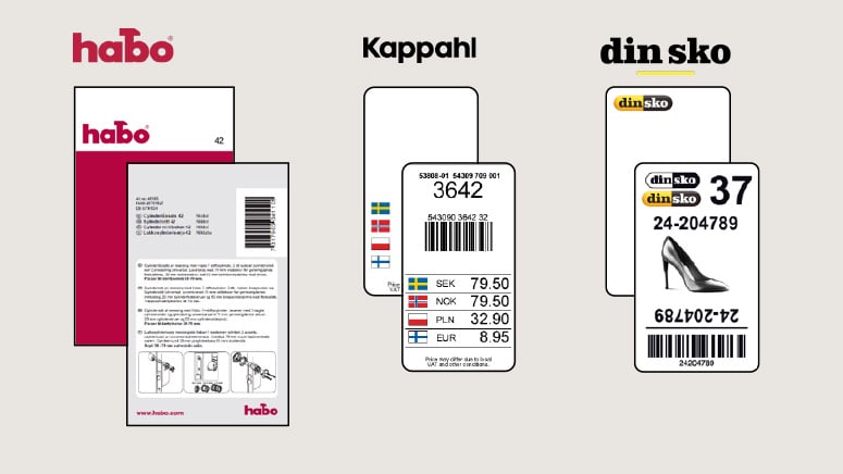 Kundenavn på hangtag-etiketten
